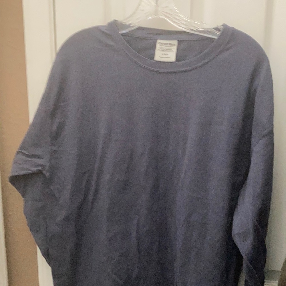 FINAL MARKDOWN Mens Hanes comfort wash long sleeve T-shirt large